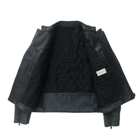 (SOLD) Balenciaga Fall 2012 Black and Gray Paneled Biker Leather Jacket - Picture 4 of 16